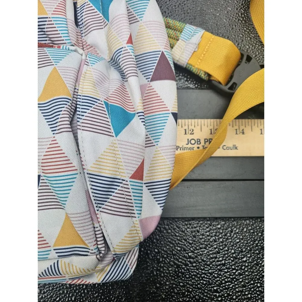 KAVU Rope Sling Crossbody Bag Colorblock Medium Adjustable Strap Outer Pockets